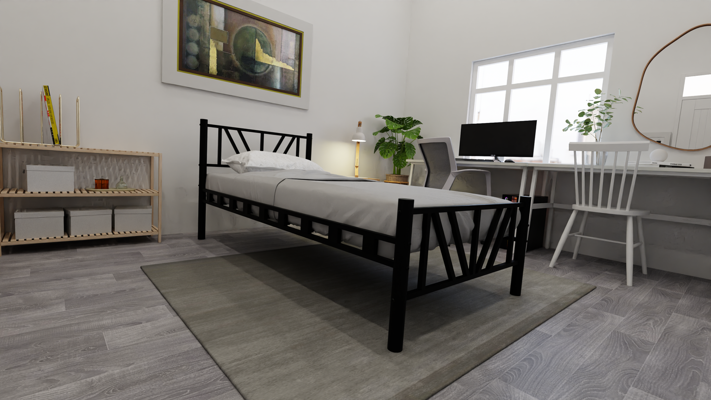 Smyrna Tek Kişilik Metal Karyola